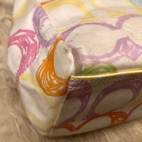 Coach Hampton Multi Color Scribble Logo Bag - Picture 2 of 8